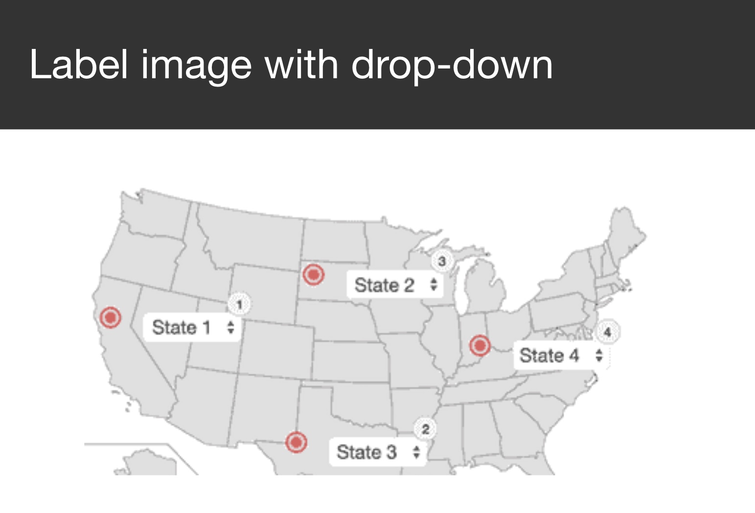Q: Label image with drop-down